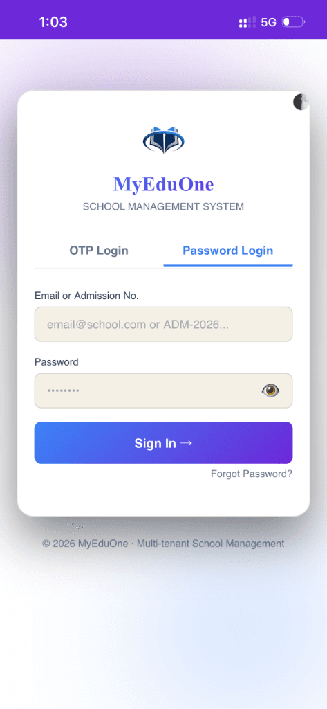 Single app, single login